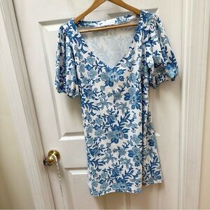 SMITH & QUINN penny dress sea flowers Blue Floral Women's M Medium
